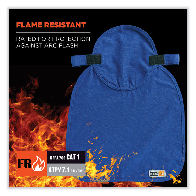 TENACIOUS HOLDINGS, INC. ergodyne® 12657 Chill-Its 6717FR FR Cooling Hard Hat Pad and Neck Shade, 12.5 x 9.75, Blue