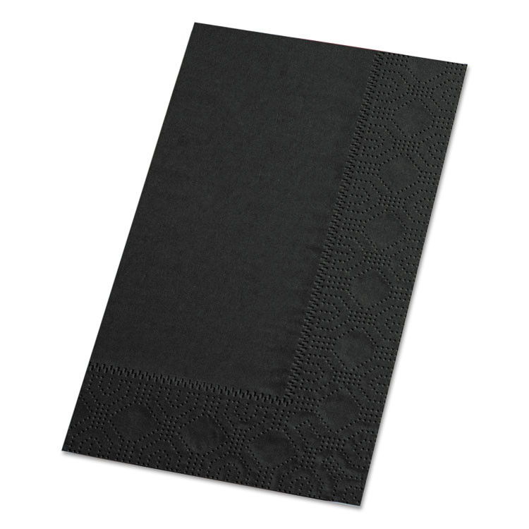 HOFFMASTER 180513 Dinner Napkins, 2-Ply, 15 x 17, Black, 1,000/Carton