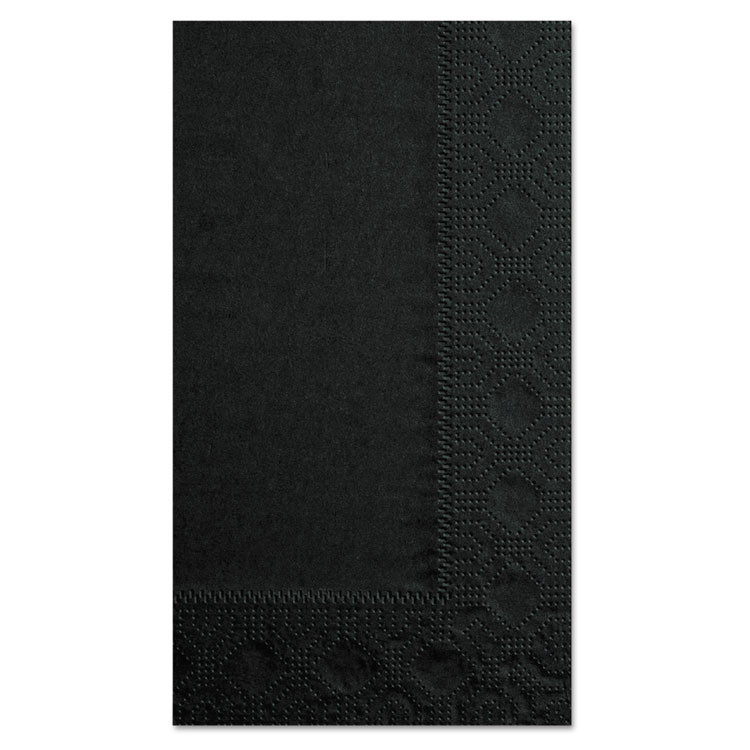 HOFFMASTER 180513 Dinner Napkins, 2-Ply, 15 x 17, Black, 1,000/Carton