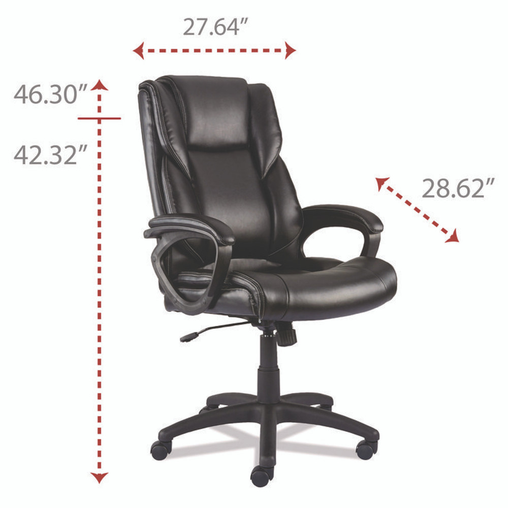 ALERA BRN42B19 Alera Brosna Series Mid-Back Task Chair, Supports Up to 250 lb, 18.15" to 21.77 Seat Height, Black Seat/Back, Black Base