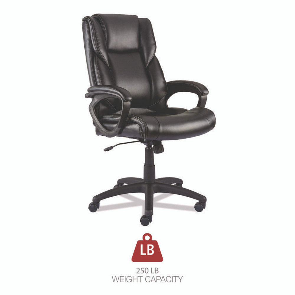 ALERA BRN42B19 Alera Brosna Series Mid-Back Task Chair, Supports Up to 250 lb, 18.15" to 21.77 Seat Height, Black Seat/Back, Black Base