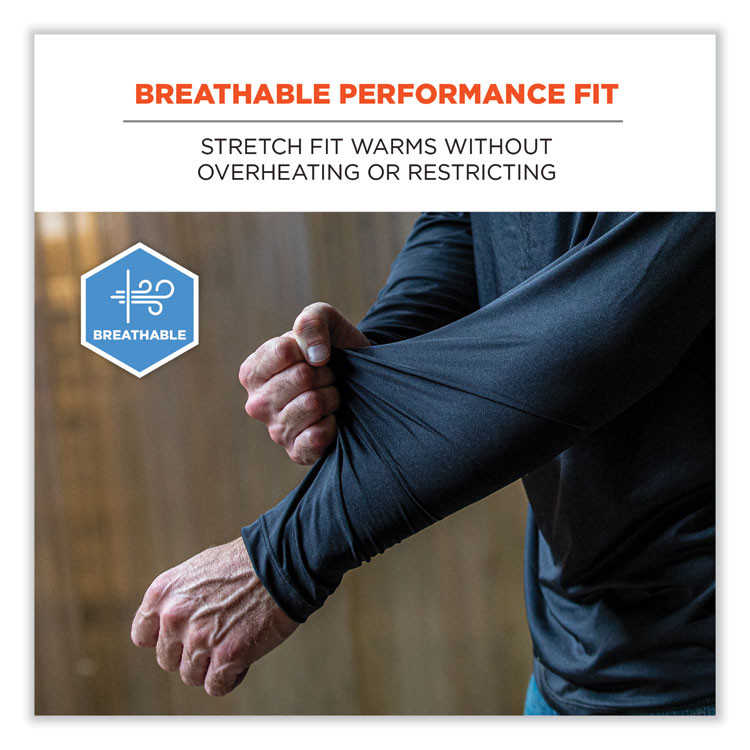 TENACIOUS HOLDINGS, INC. ergodyne® 40235 N-Ferno 6436 Long Sleeve Lightweight Base Layer Shirt, X-Large, Black