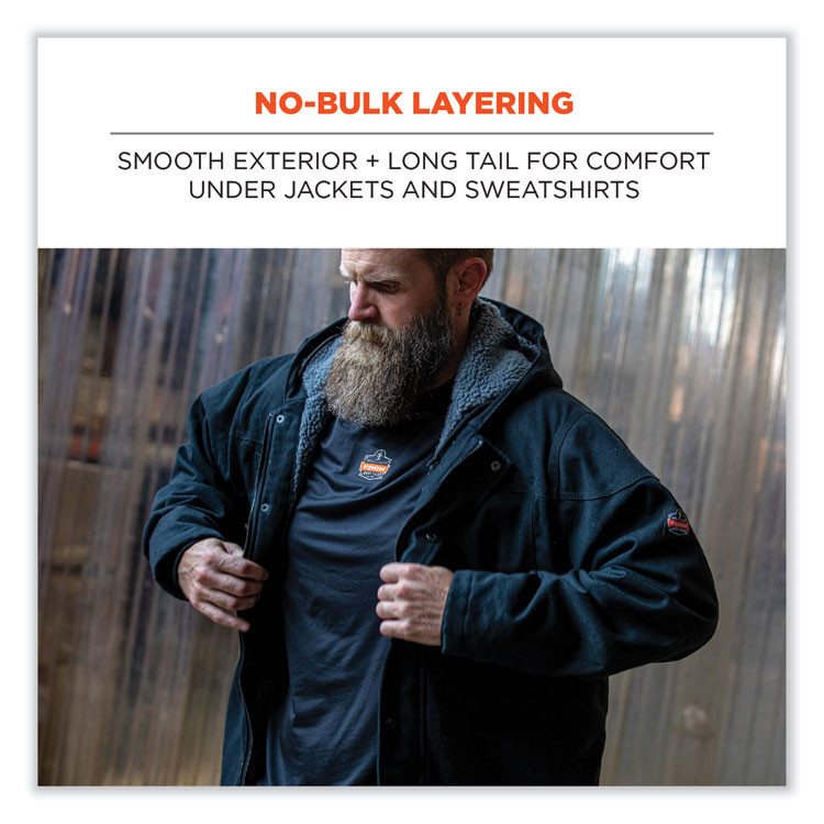 TENACIOUS HOLDINGS, INC. ergodyne® 40235 N-Ferno 6436 Long Sleeve Lightweight Base Layer Shirt, X-Large, Black