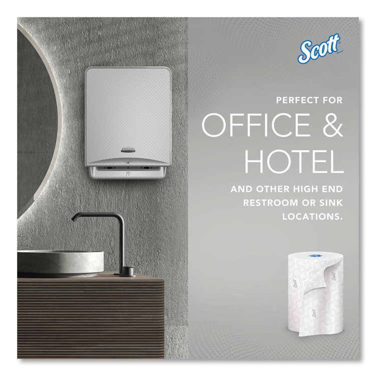 KIMBERLY-CLARK PROFESSIONAL Scott® 25702 Pro Hard Roll Paper Towels with Elevated Scott Design for Scott Pro Dispenser, Blue Core Only, 1-Ply, 1,150 ft, 6 Rolls/CT