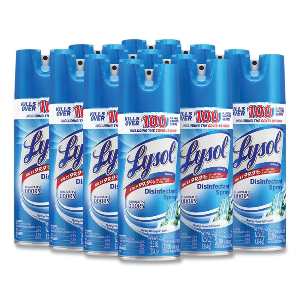 RECKITT BENCKISER LYSOL® Brand 02845EA Disinfectant Spray, Spring Waterfall Scent, 12.5 oz Aerosol Spray