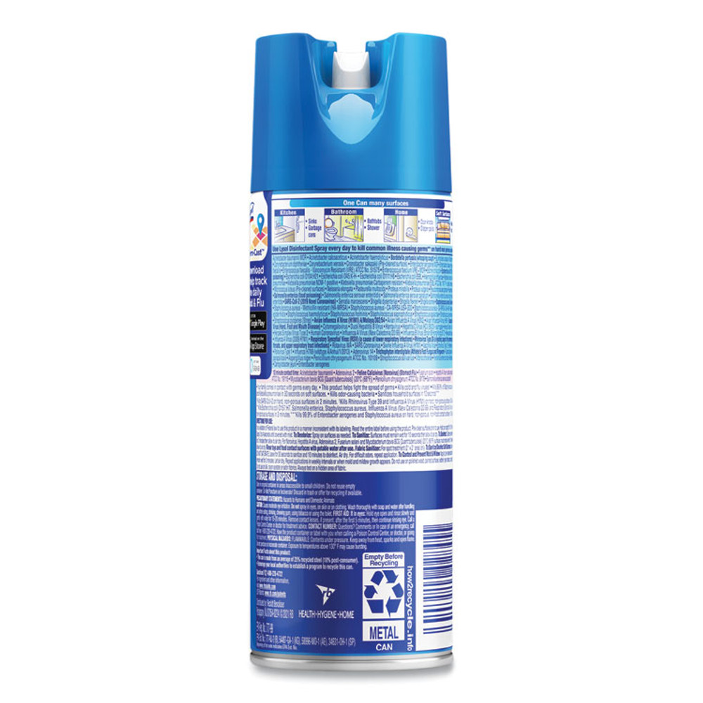 RECKITT BENCKISER LYSOL® Brand 02845EA Disinfectant Spray, Spring Waterfall Scent, 12.5 oz Aerosol Spray