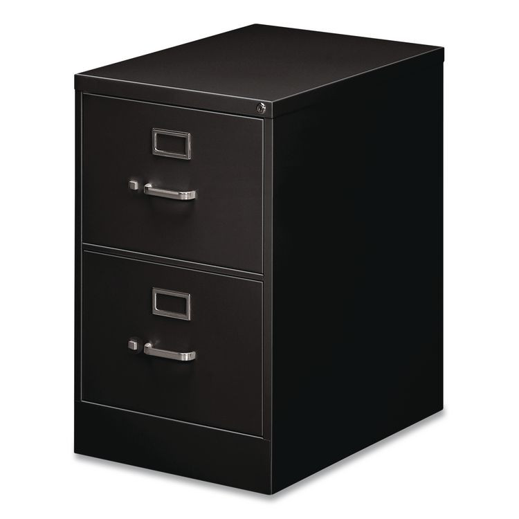 ALERA HVF1929BL Two-Drawer Economy Vertical File, 2 Legal-Size File Drawers, Black, 18" x 25" x 28.38"
