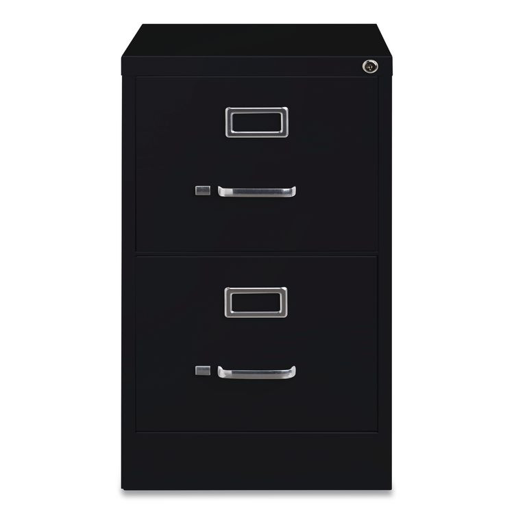 ALERA HVF1929BL Two-Drawer Economy Vertical File, 2 Legal-Size File Drawers, Black, 18" x 25" x 28.38"