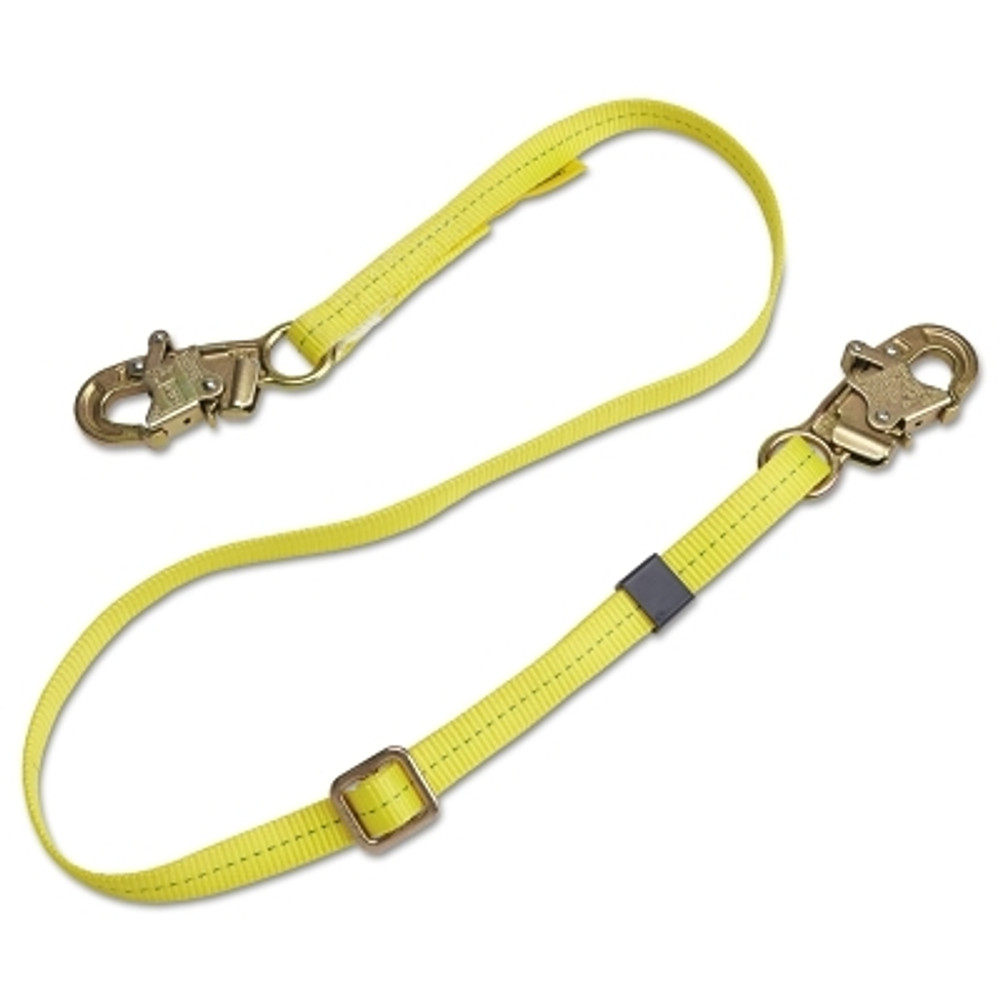 3M™ DBI-SALA® 1231016 Web Adjustable Positioning Lanyard, 6ft, Snap Hook Connection, 310lb Cap, Yellow