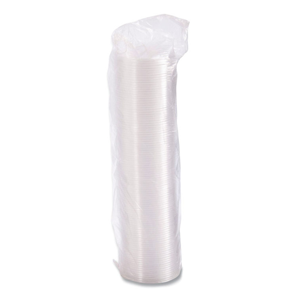DART SOLO® 12CLR Non-Vented Cup Lids, Fits 10 oz to 14 oz Hot Cups/6 oz to 8 oz Food Containers/6 oz Bowls; Plastic, Clear, 1,000/Carton