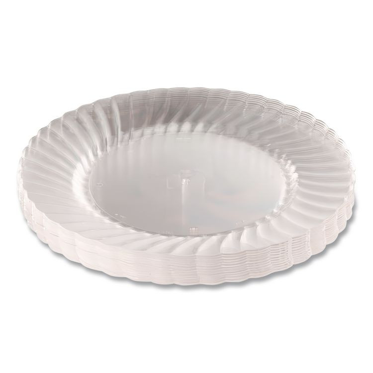 WNA, INC. RSCW61512 Classicware Plastic Plates, 6" dia, Clear, 12/Pack, 15 Packs/Carton