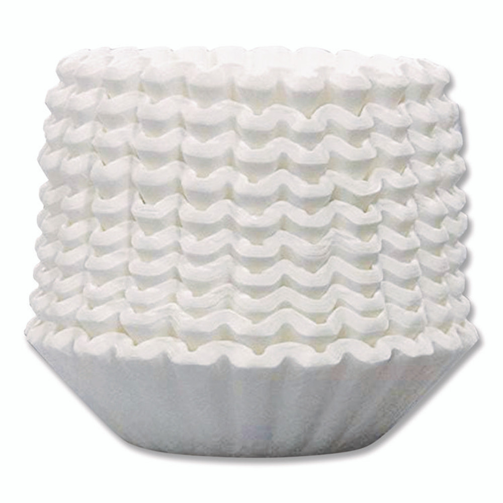 BUNN-O-MATIC BCF-250 Flat Bottom Coffee Filters, 12 Cup Size, 250/Pack