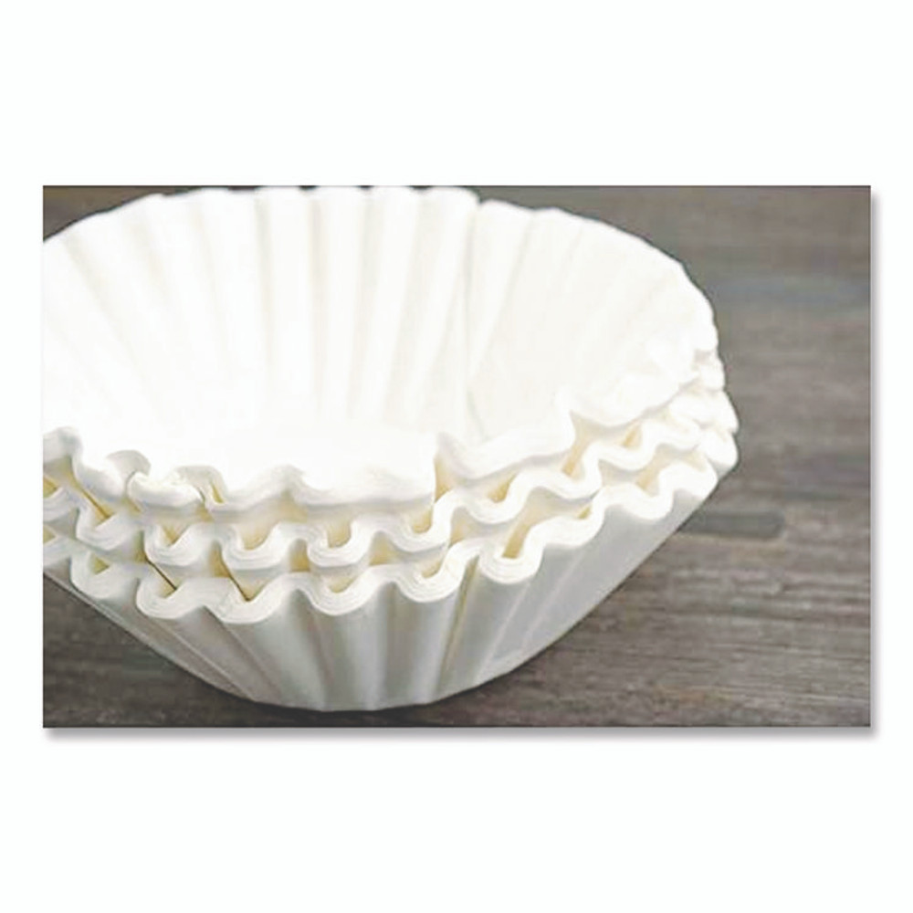 BUNN-O-MATIC BCF-250 Flat Bottom Coffee Filters, 12 Cup Size, 250/Pack