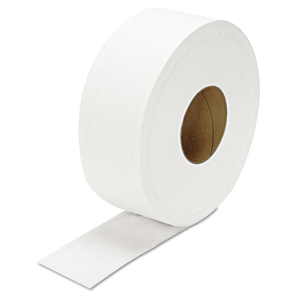 GEN JRT1000 JRT Jumbo Bath Tissue, Septic Safe, 2-Ply, 3.3" x 1,000 ft, White, 12 Rolls/Carton