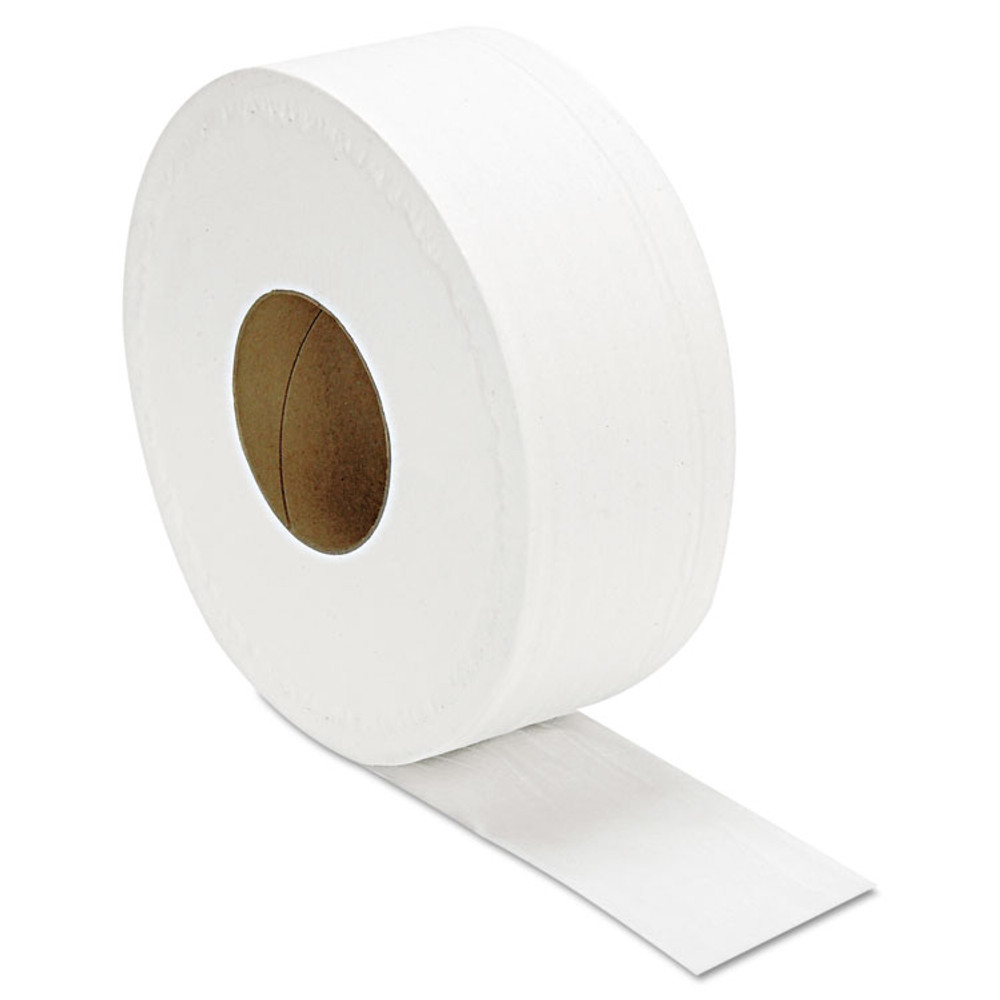 GEN JRT1000 JRT Jumbo Bath Tissue, Septic Safe, 2-Ply, 3.3" x 1,000 ft, White, 12 Rolls/Carton