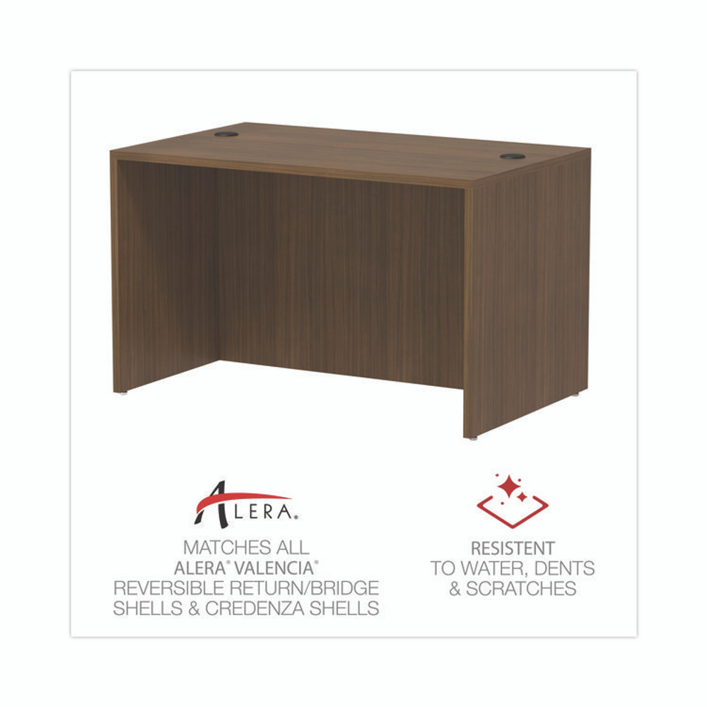 ALERA VA214830WA Alera Valencia Series Straight Front Desk Shell, 47.25" x 29.5" x 29.63", Modern Walnut