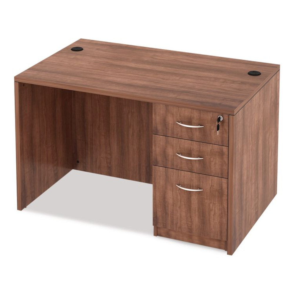 ALERA VA214830WA Alera Valencia Series Straight Front Desk Shell, 47.25" x 29.5" x 29.63", Modern Walnut