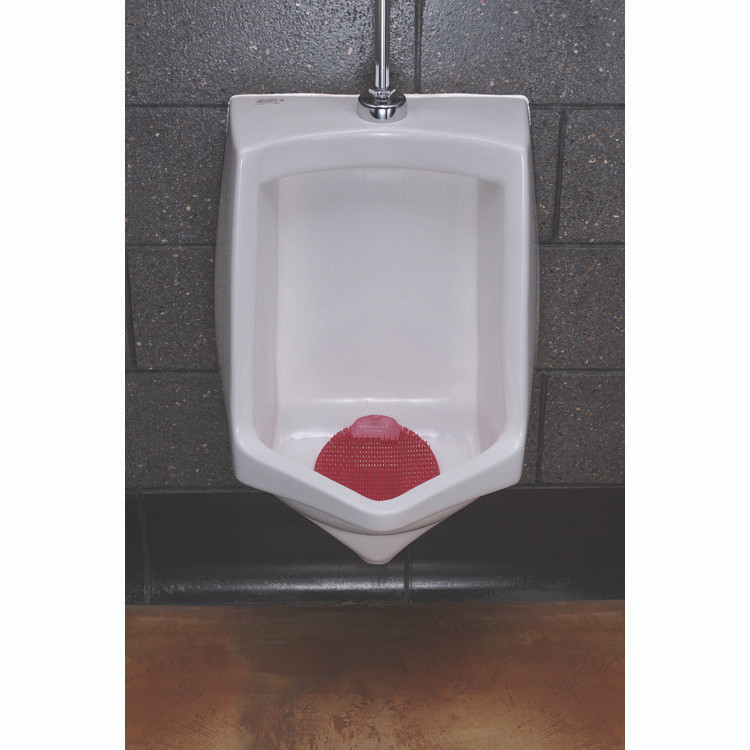 FRESH PRODUCTS S7TBX Slant7 with Terminator Urinal Screen, Forest Scent, Red, 5/Box