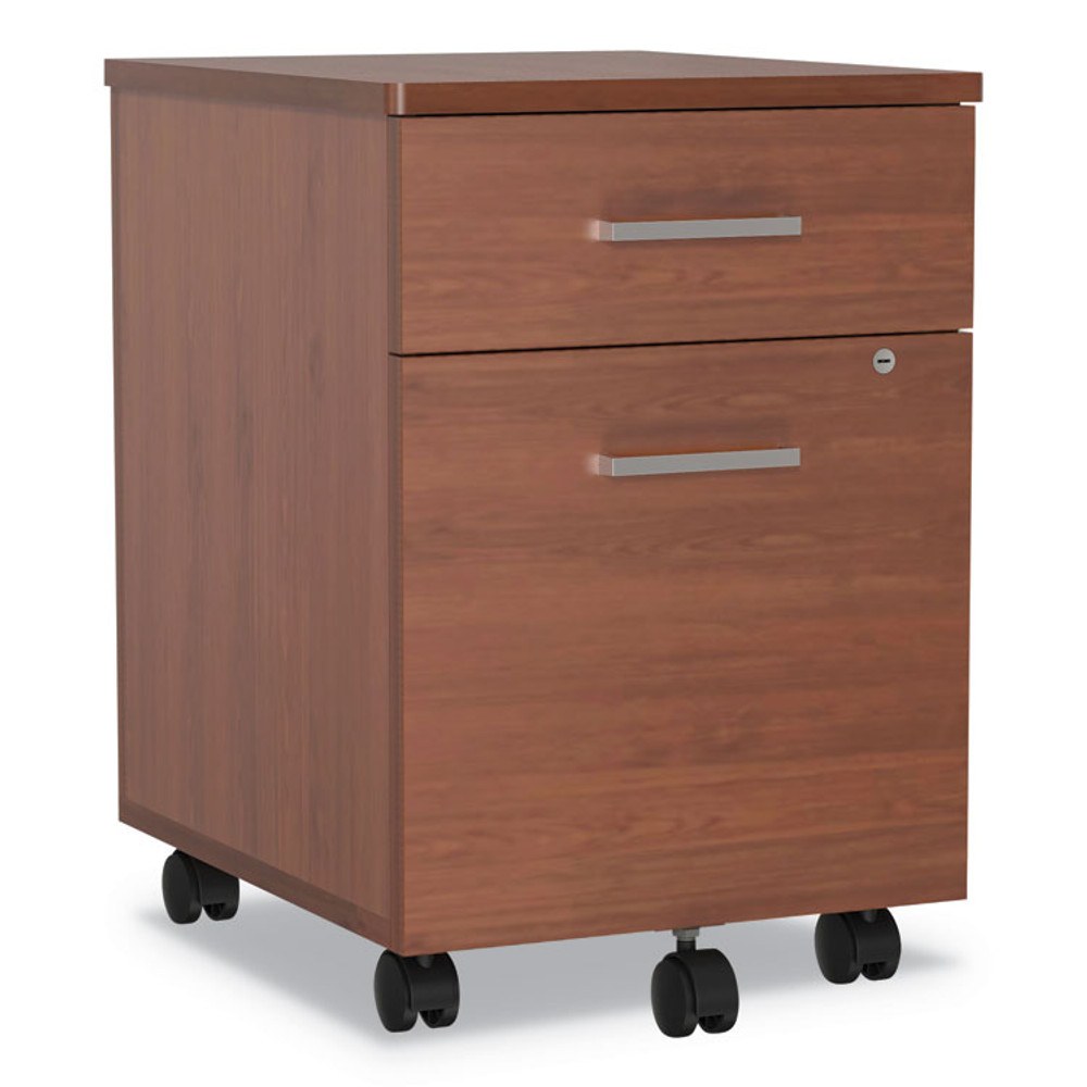 LINEA ITALIA TR752CH Trento Line Mobile Pedestal File, Left or Right, 2-Drawers: Box/File, Legal/Letter, Cherry, 16.5" x 19.75" x 23.63"