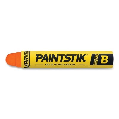 LA-CO Industries Inc Markal® Paintstik® Original B® Solid Paint Marker, 11/16 in dia, 4-3/4 in L, Fluorescent Orange