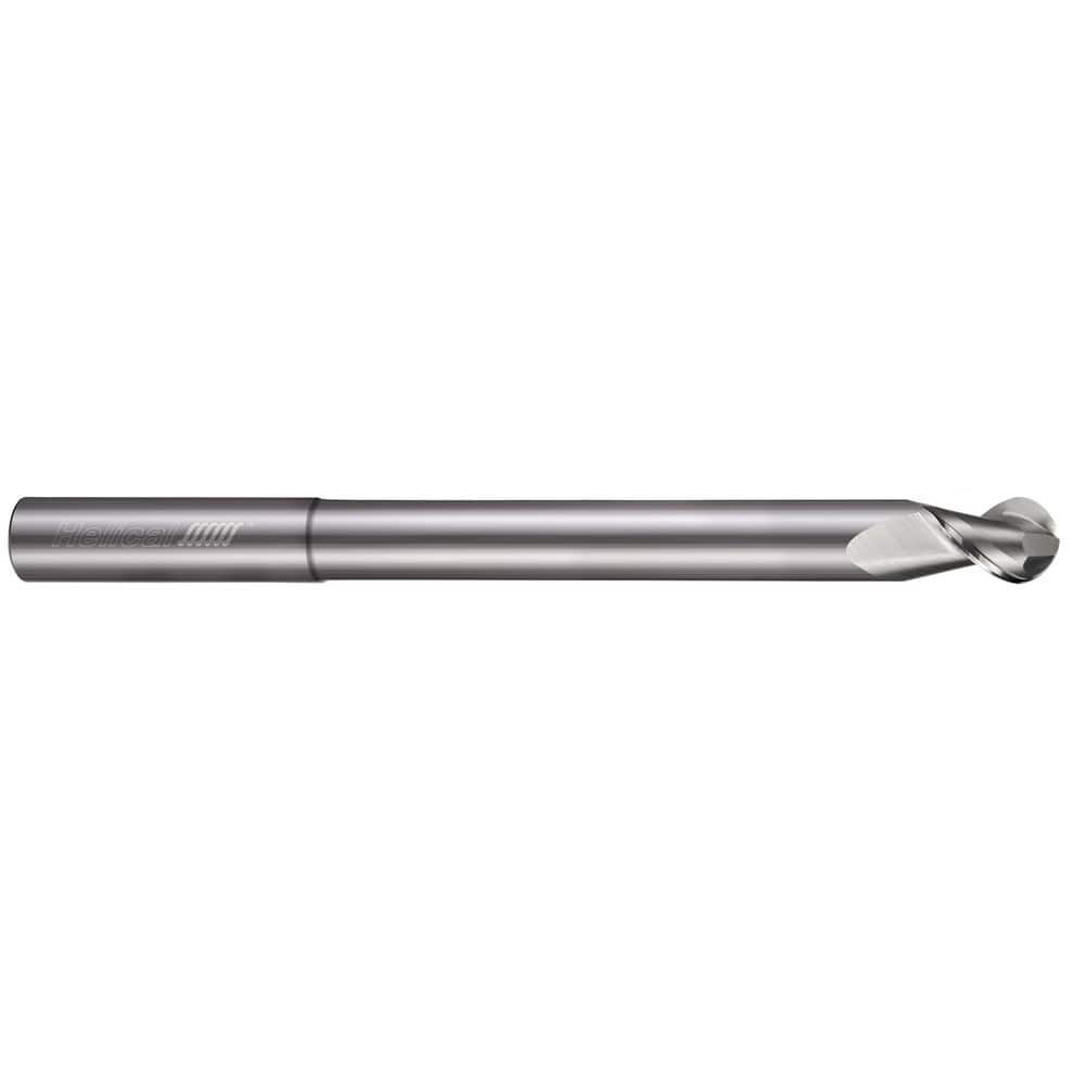 Helical Solutions 18060 Ball End Mill:  0.1875" Dia,  0.2188" LOC,  2 Flute,  Solid Carbide