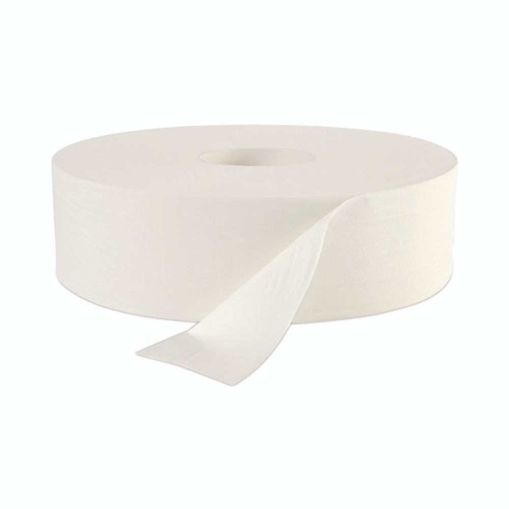 BOARDWALK 6102B JRT Jumbo Roll Bathroom Tissue, Septic Safe, 2-Ply, 3.5" x 2,000 ft, White, 6 Rolls/Carton