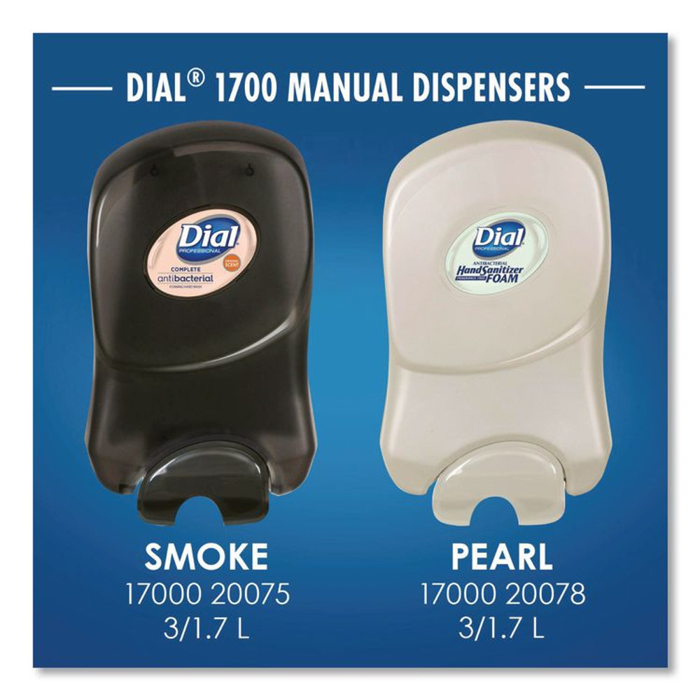 DIAL PROFESSIONAL 20078 Dial 1700 Manual Dispenser, 1.7 L, 12.66 x 7.07 x 3.95, Pearl, 3/Carton