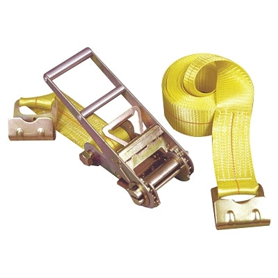 Keeper® Ratchet Tie-Down Strap, Flat Hooks, 3 in W x 27 ft L, 15000 lb Load Capacity