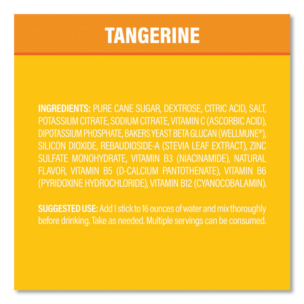 UNILEVER LIQUID I.V.® 22002080 Immune Support, Tangerine, 0.56 oz Packet, 10/Pack