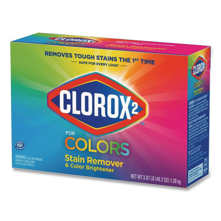 CLOROX SALES CO. 2® 03098 for Colors Stain Remover and Color Brightener Powder, Original, 49.2 oz Box, 4/Carton