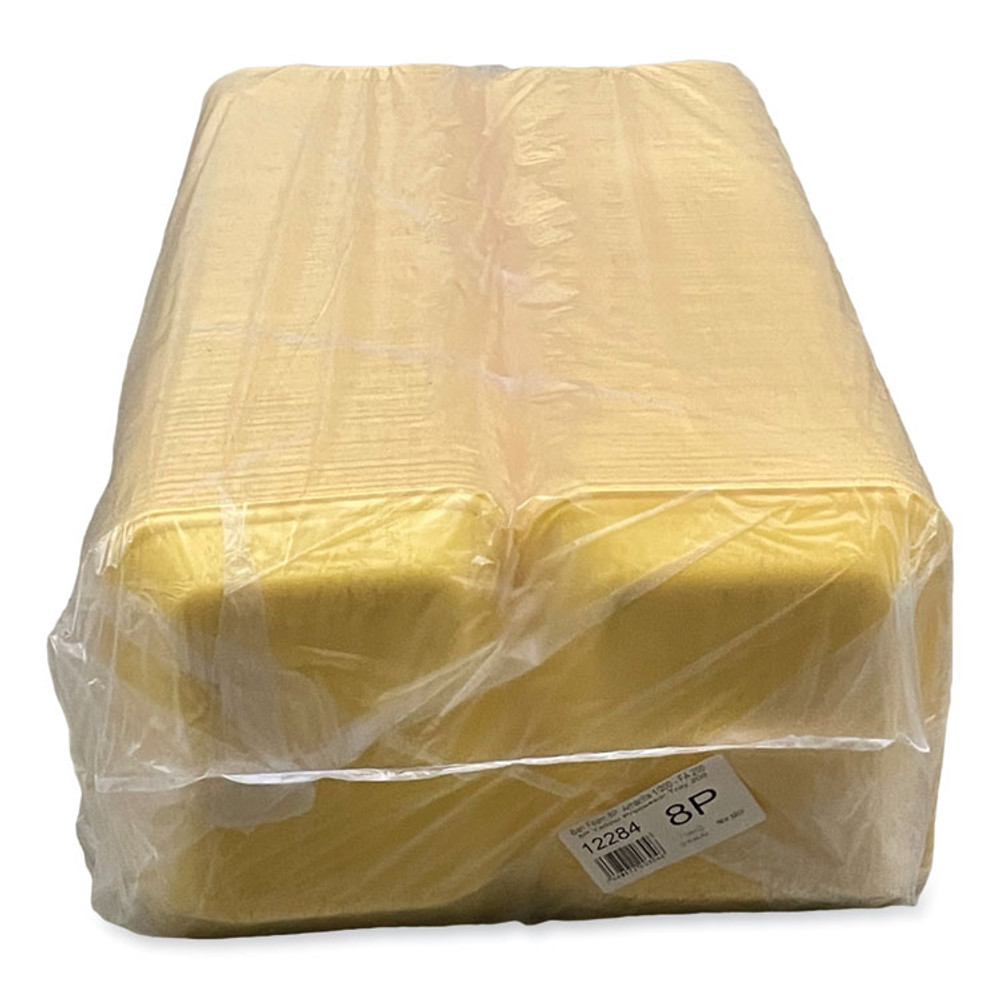GEN 8PYEL Meat Trays, #8P, 10.8 x 8.82 x 1.5, Yellow, Foam, 200/Carton