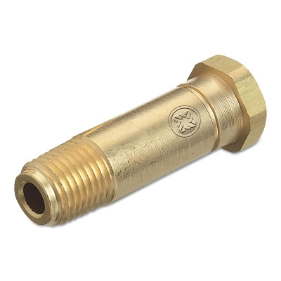 Western Enterprises Regulator Inlet Nipple, CO2, 1/4 in (NPT), 2-1/2 in L, Brass, CGA-320