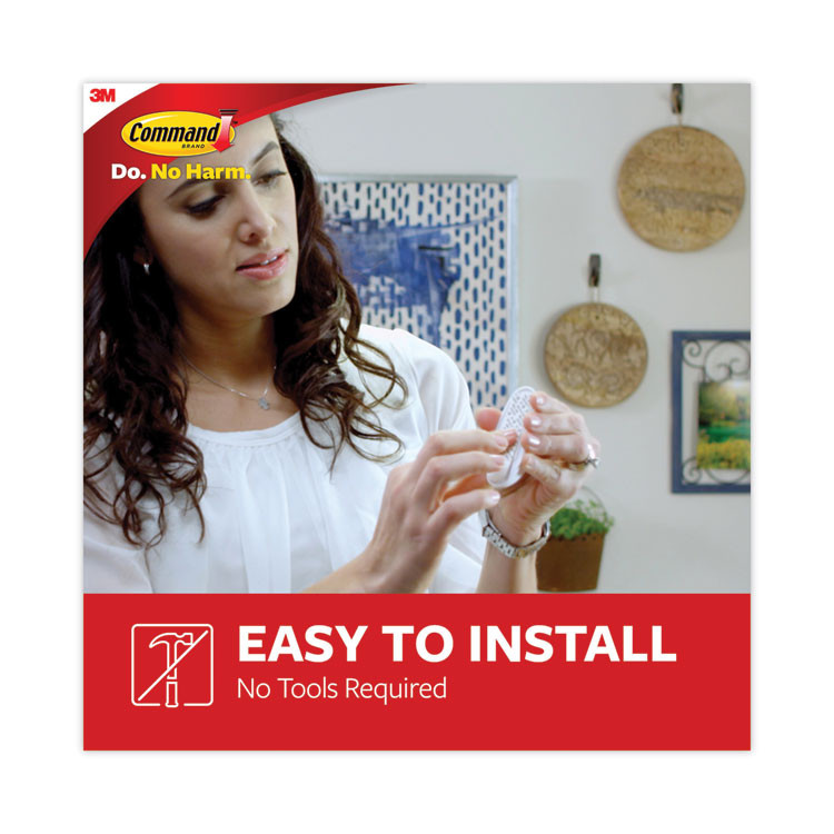 3M/COMMERCIAL TAPE DIV. Command™ 17001MPES Medium Utility Hooks, Plastic, White, Supports 3 lb, 20/Pack