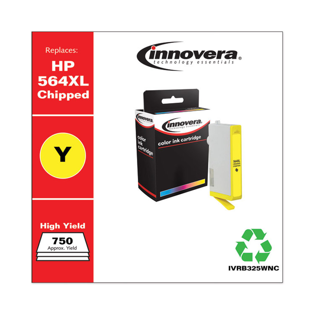 INNOVERA B325WNC Remanufactured Yellow High-Yield Ink, Replacement for 564XL (CB325WN), 750 Page-Yield