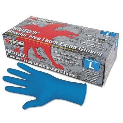 MCR Safety SensaTouch™ Disposable Gloves, Latex, 11 mil thick, Large, Blue