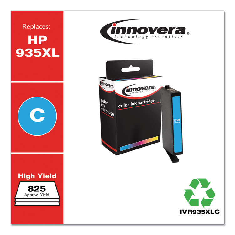 INNOVERA 935XLC Remanufactured Cyan High-Yield Ink, Replacement for 935XL (C2P24AN), 825 Page-Yield