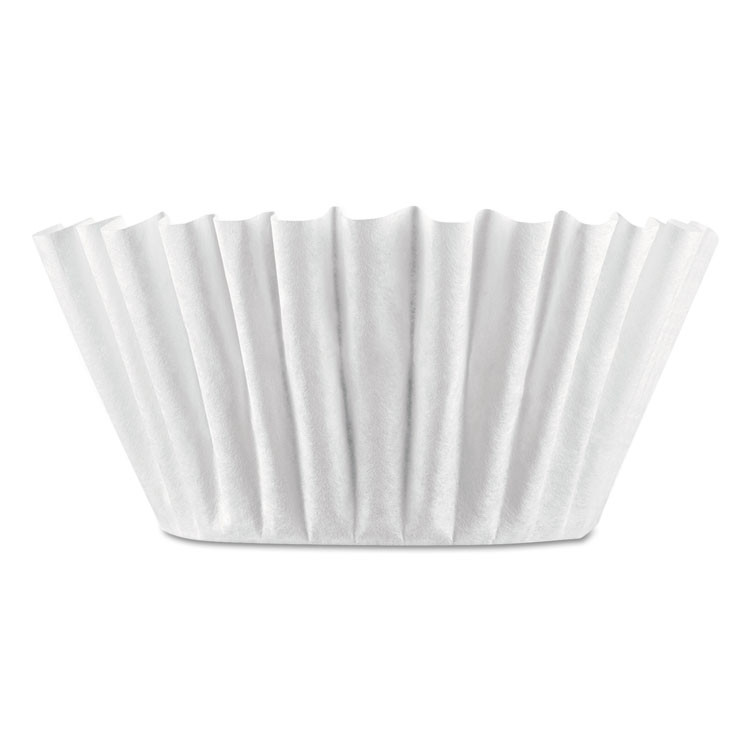 BUNN-O-MATIC BCF100BCT Coffee Filters, 8 to 12 Cup Size, Flat Bottom, 100/Pack, 12 Packs/Carton