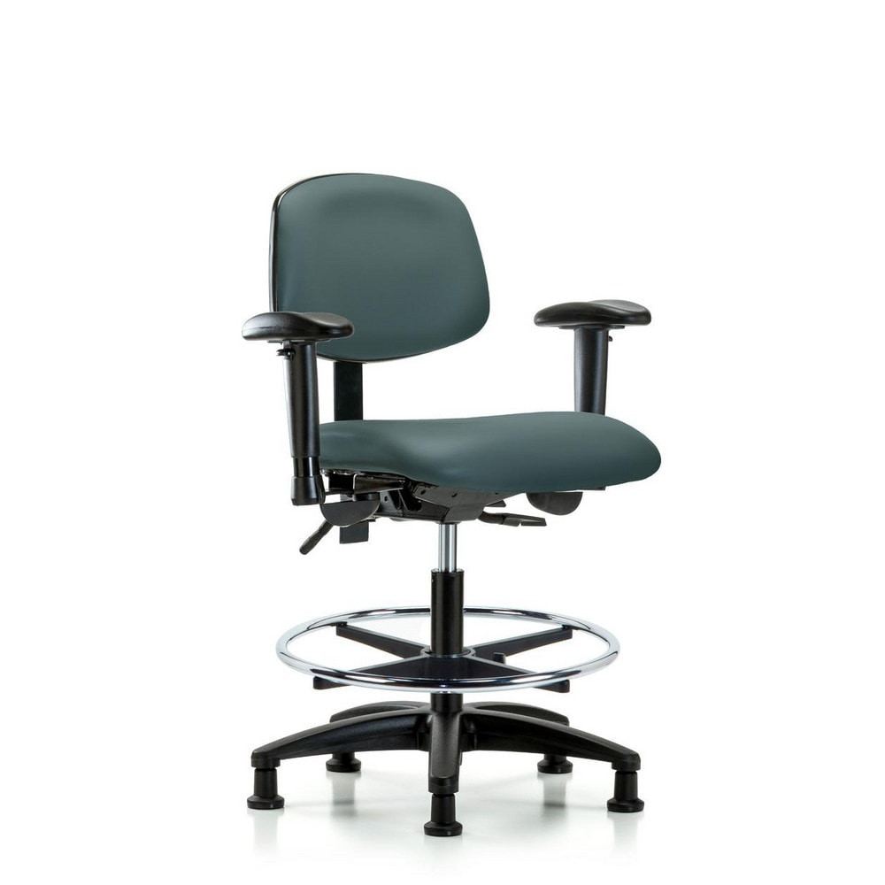 Blue Ridge Ergonomics MSC50386 Task Chair: Vinyl, Colonial Blue