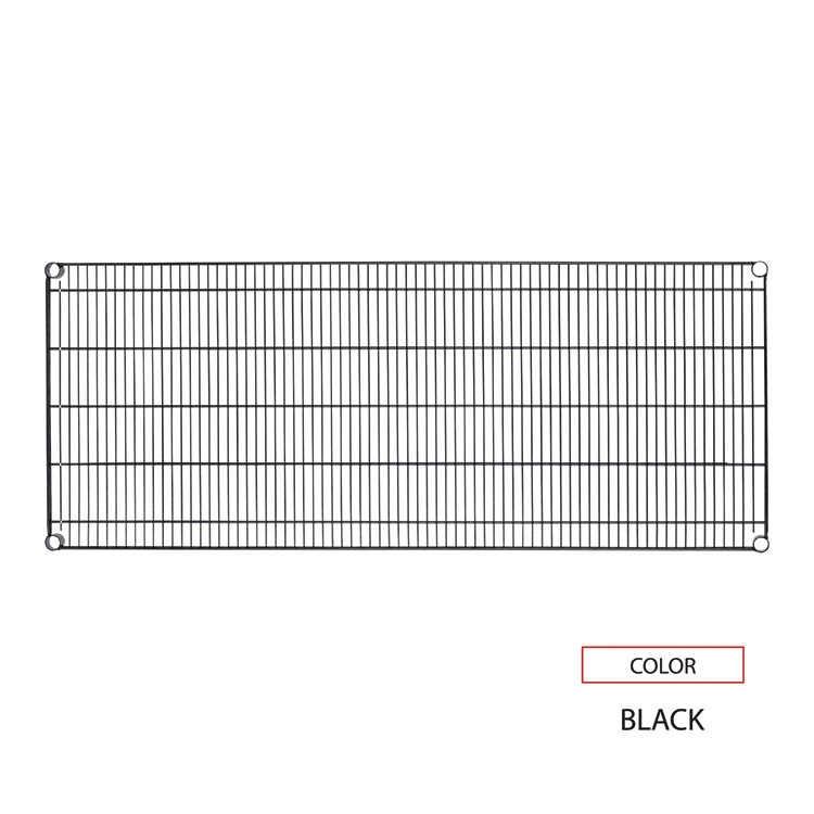 ALERA SW58-4824BL Industrial Wire Shelving Extra Wire Shelves, 48w x 24d, Black, 2 Shelves/Carton