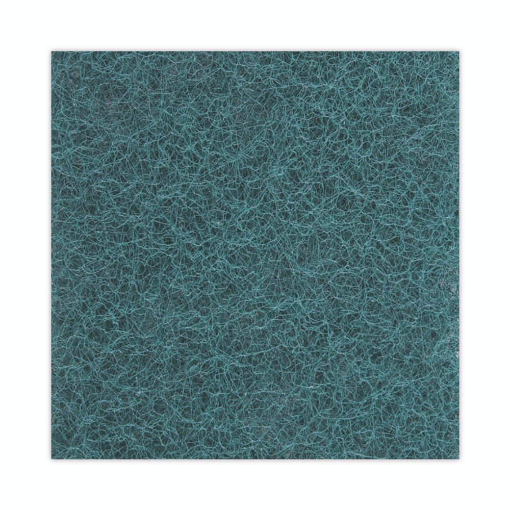 BOARDWALK 186 Heavy-Duty Scouring Pad, 6 x 9, Green, 15/Carton