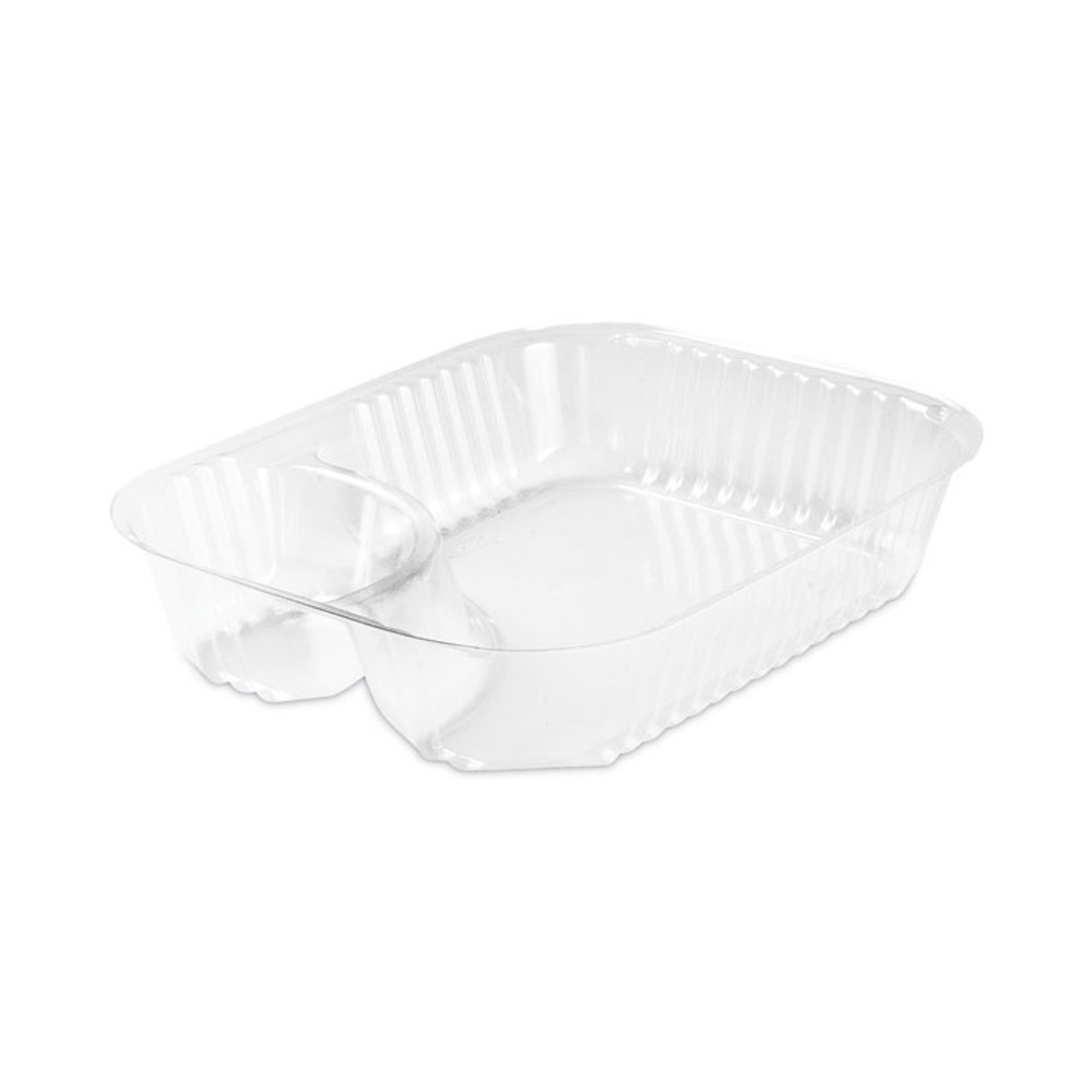 DART C68NT2 ClearPac Large Nacho Tray, 2 Compartments, 3.3 oz, 6.2 x 6.2 x 1.6, Clear, Plastic, 500/Carton