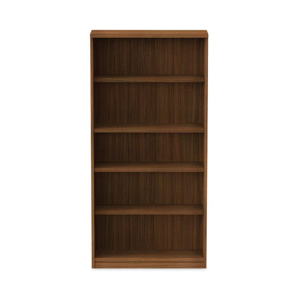 ALERA VA636632WA Alera Valencia Series Bookcase, Five-Shelf, 31.75w x 14d x 64.75h, Modern Walnut