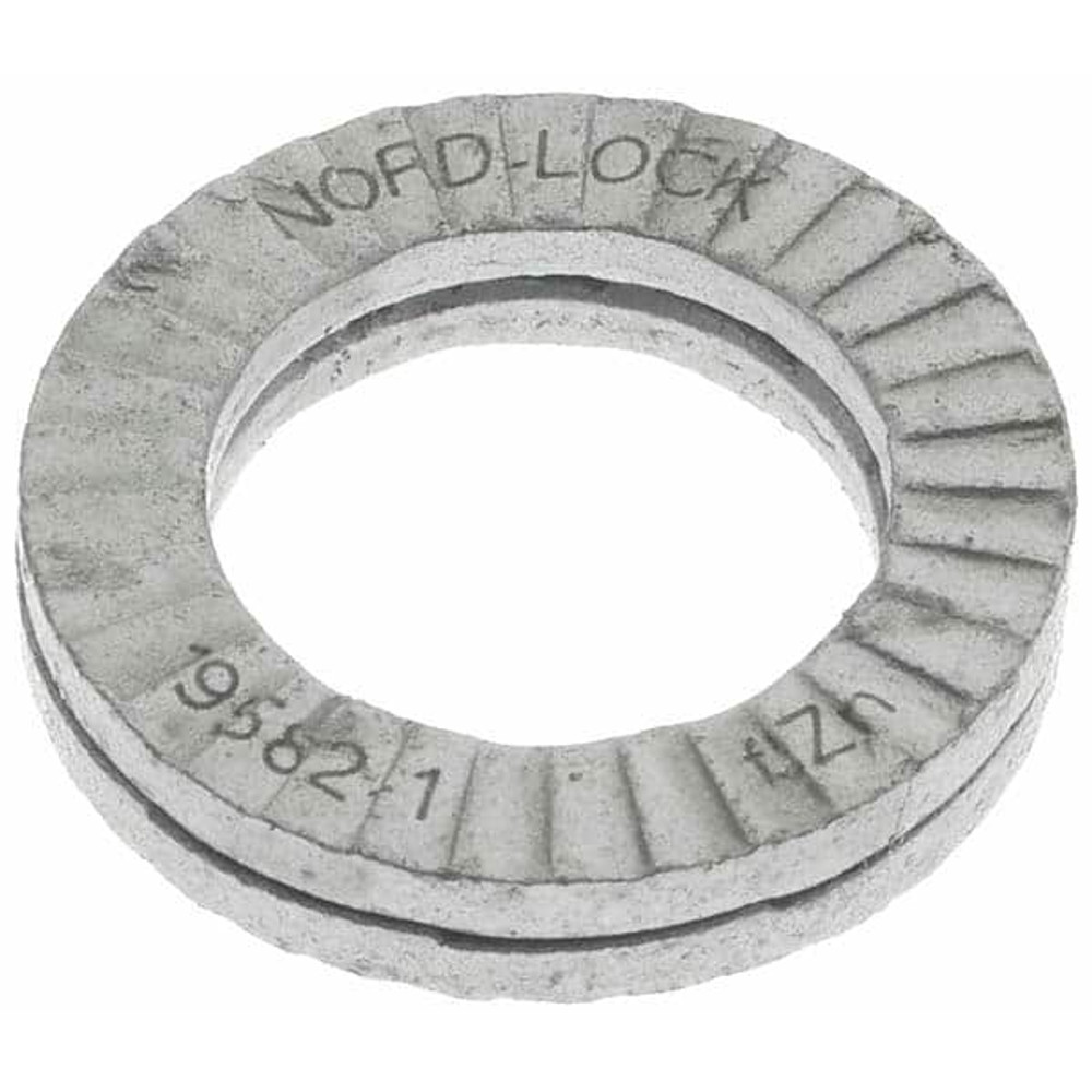 Value Collection MP31513 Wedge Lock Washer: 0.534" OD, 0.344" ID, Steel, Grade 2, Zinc-Plated