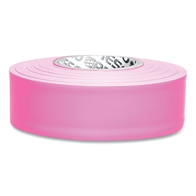 Presco Taffeta Flagging Tape, 1-3/16 in x 300 ft, Pink