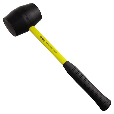 Nupla® Rubber Mallet, 2 lb, 16-1/2 in L, Fiberglass Handle