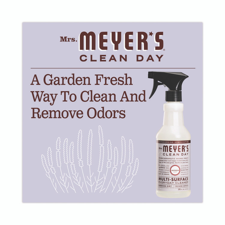THE CALDREA COMPANY Mrs. Meyer's® 323568 Multi Purpose Cleaner, Lavender Scent, 16 oz Spray Bottle, 6/Carton