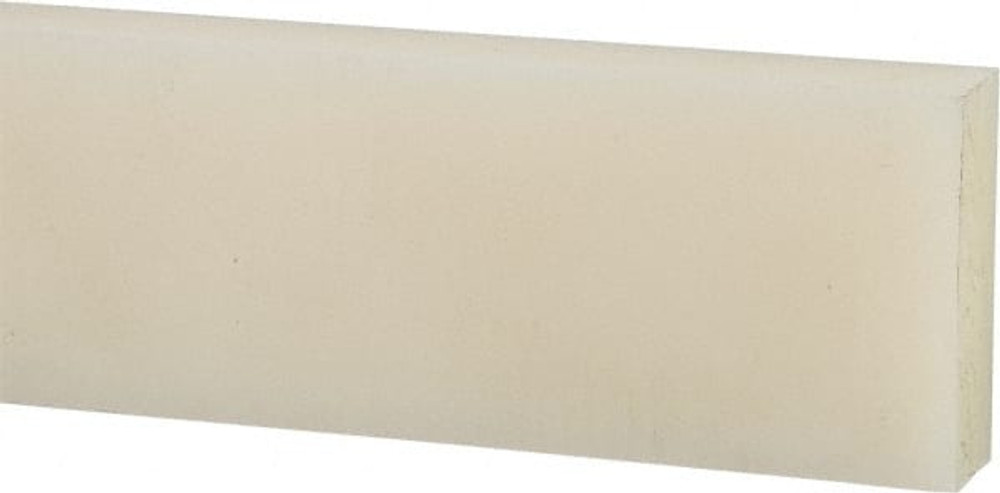 MSC 5508784 Plastic Bar: Nylon 6/6, 5/8" Thick, 48" Long, Natural Color