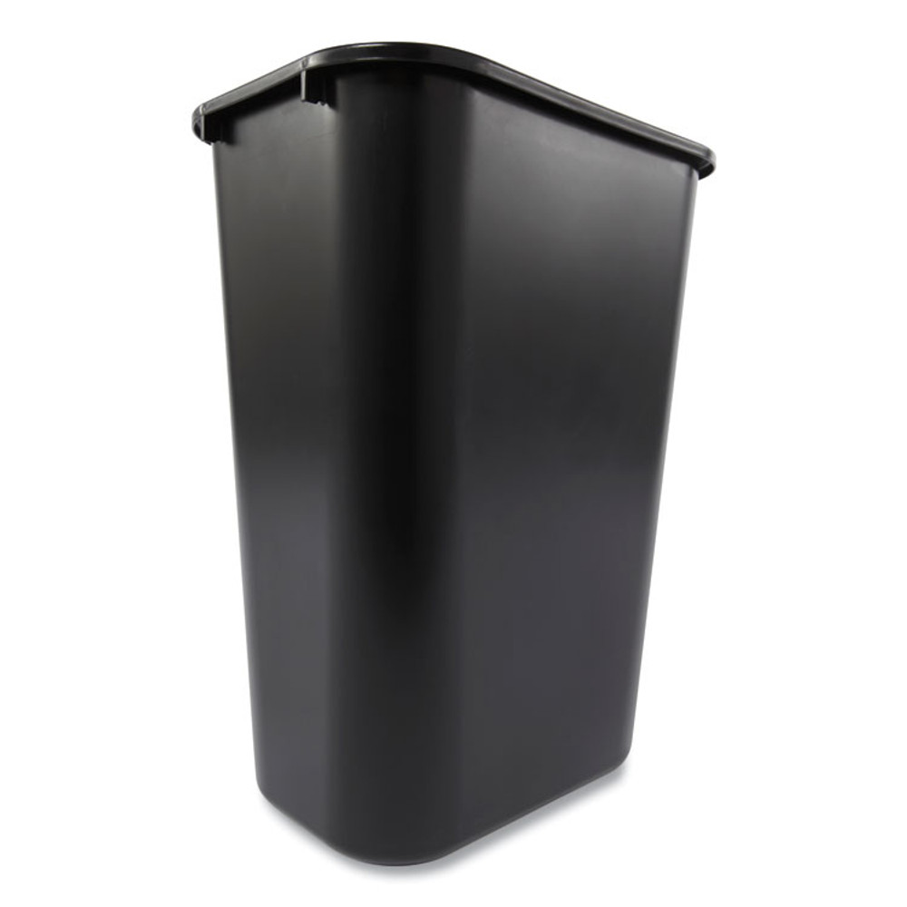 RUBBERMAID COMMERCIAL PROD. 295700BK Deskside Plastic Wastebasket, 10.25 gal, Plastic, Black