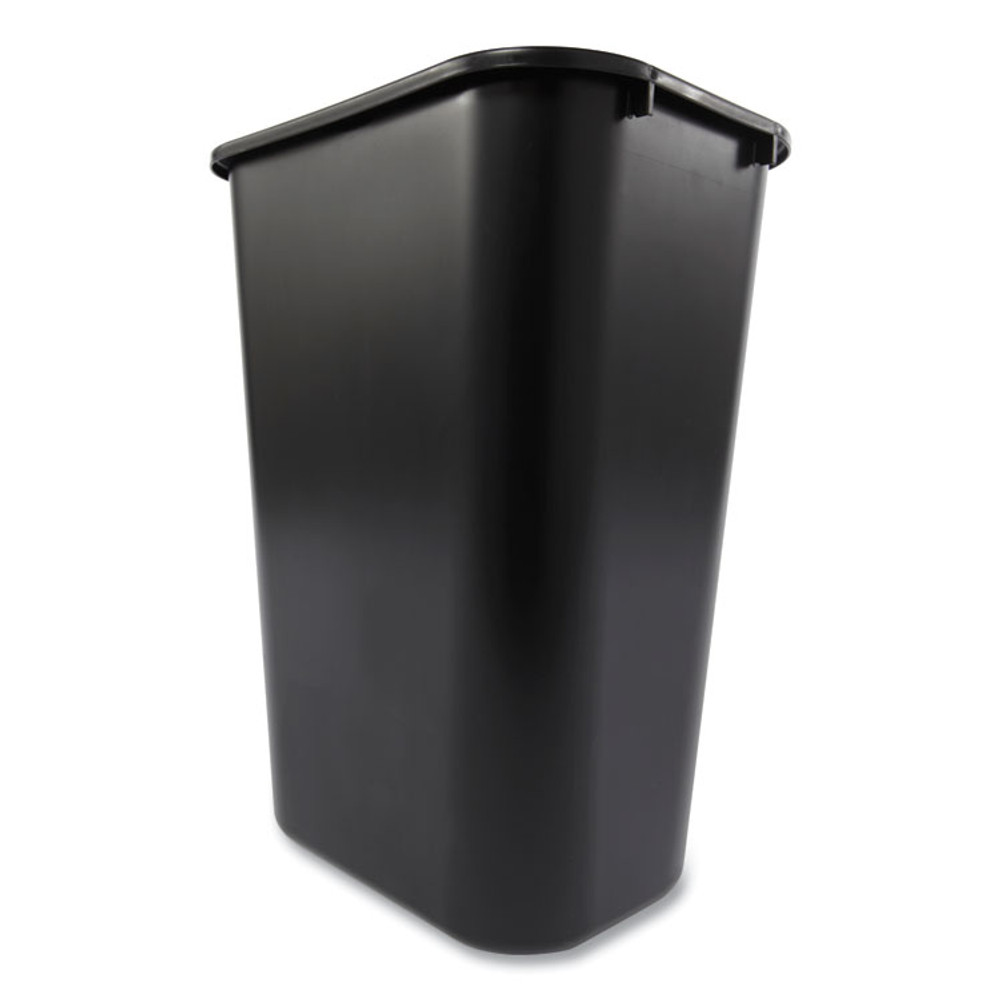 RUBBERMAID COMMERCIAL PROD. 295700BK Deskside Plastic Wastebasket, 10.25 gal, Plastic, Black