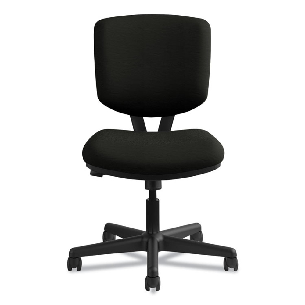 HON COMPANY 5703SB11T Volt Series Leather Task Chair with Synchro-Tilt, Supports Up to 250 lb, 18" to 22.25" Seat Height, Black
